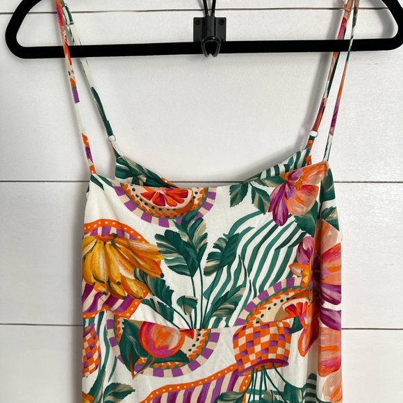 NWT PAPER HEART Fruit print open tie back spaghetti strap maxi dress XL - Picture 3 of 11